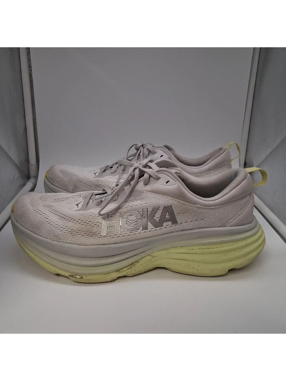 Hoka Bondi 8 Womens Size 11B Cream Vanilla Running Walking Shoes 1127952 CMV